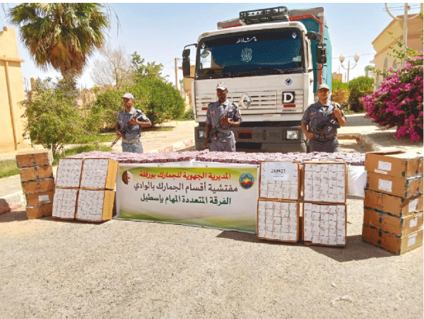 بلدية اسطيل بولاية المغير: إحباط نقل وتهريب قرابة 284 ألف كبسولة مهلوسات