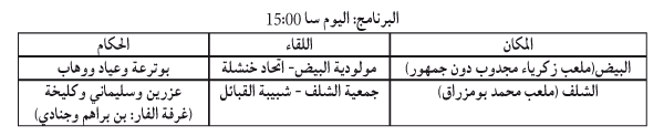 في ختام الجولة 15 من البطولة المحترفة: خنشلة للتدارك وتنقل صعب للرائد 